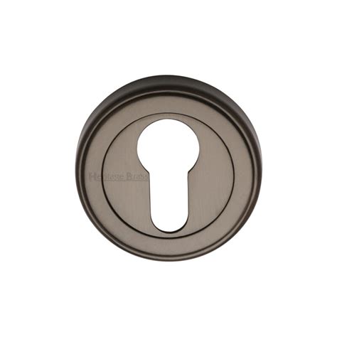 Heritage Brass Euro Profile Cylinder Escutcheon Matt Bronze Finish Prestige Hardware