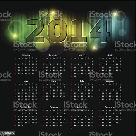 Calender 2014 Stock Illustration Download Image Now 2014 Abstract