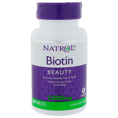 Natrol, Biotin, 1000 mcg, 100 Tablets - iHerb.com