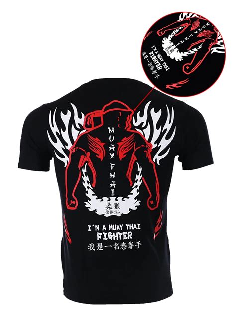 Муай Тай Санда ММА Мужская футболка Фитнес Спортивная футболка Homme ...