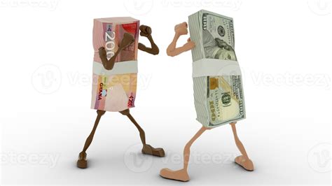 3d Rendering Of Ghanaian Cedi Versus Us Dollar Isolated On Transparent