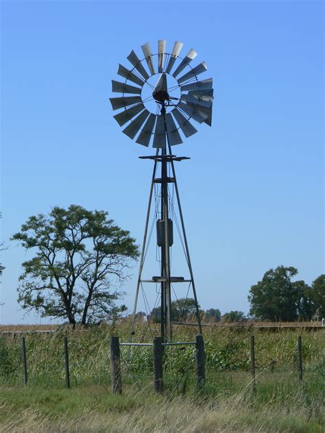 Free Images : landscape, grass, fence, sky, farm, countryside, windmill ...