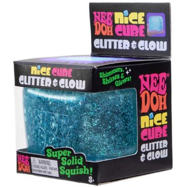 Needoh Nice Cube Glitter And Glow Blue Discount Toy Co