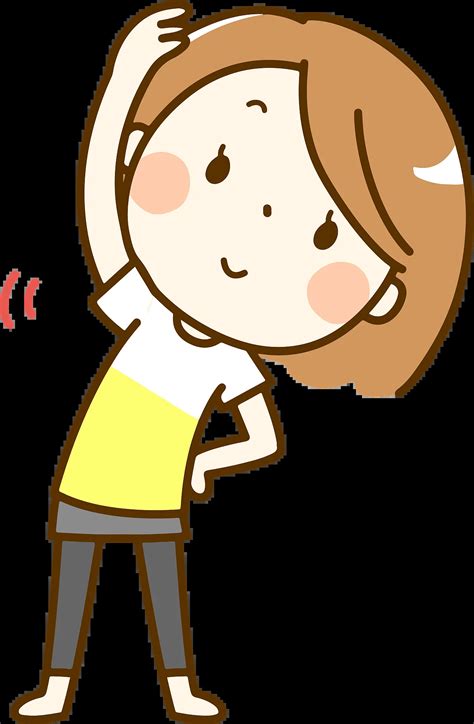 Playful Cartoon Character Stretching and Exercising Fitness Clipart ...