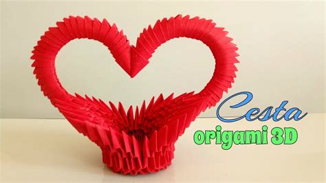 Cesta Origami D Con Arco En Forma De Coraz N Paso A Paso Youtube