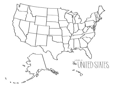 map of united states coloring page 2