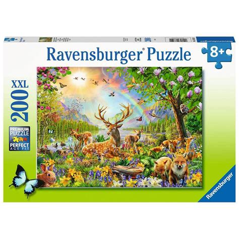 Puzzle 200 pièces XXL Famille de cerfs et autres animaux Jeux et