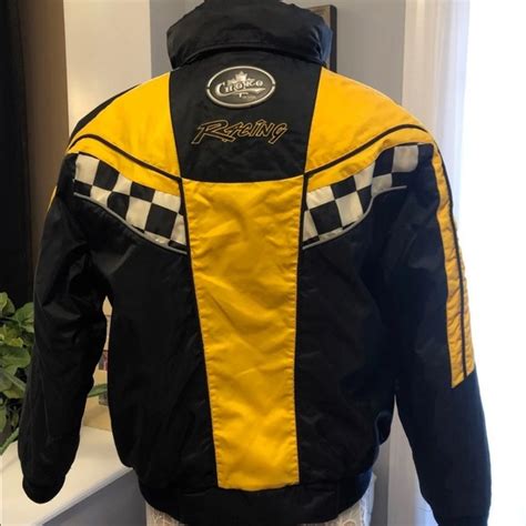 Choko Jackets Coats Vintage Choko Racing Hot Rider Yellow Checkerboard Jacket Poshmark
