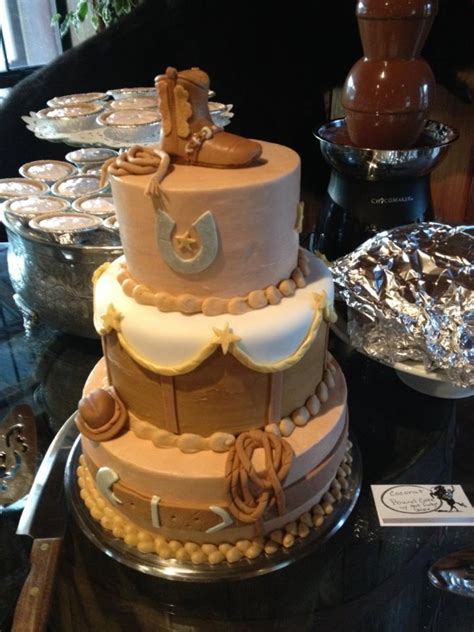 Western Theme Grooms Cake