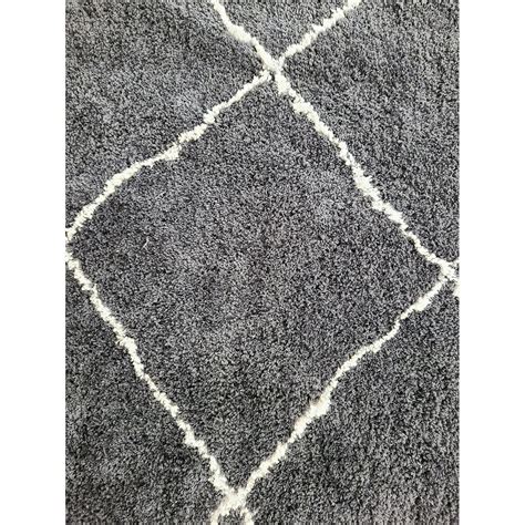 Nordic Rug Grey And White 150cm Homebase
