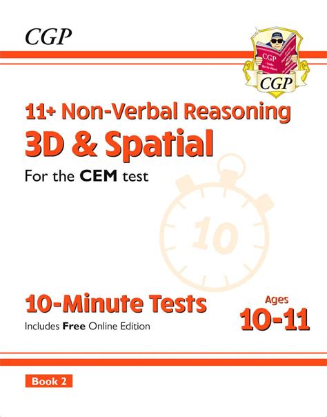 New 11 CEM 10 Minute Tests Non Verbal Reasoning 3D Spatial Ages