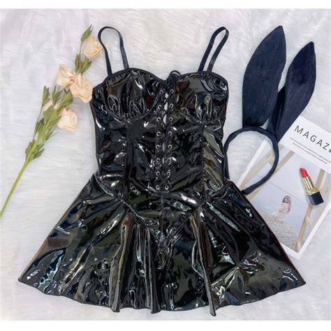 ExyFunShop Tops Sexy Women Lingerie Bunny Bodysuit Playboy Halloween Cosplay Costume Club