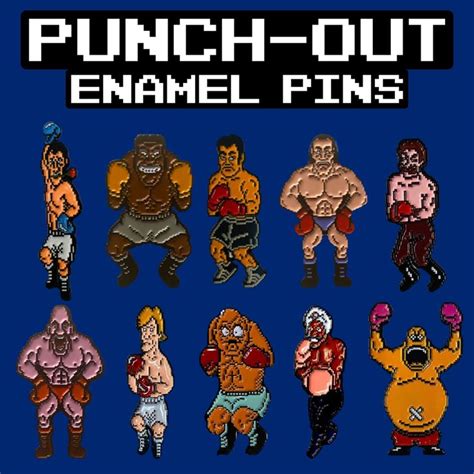 Mike Tysons Punch Out Enamel Pins Soda Popinski Mr Sandman Piston