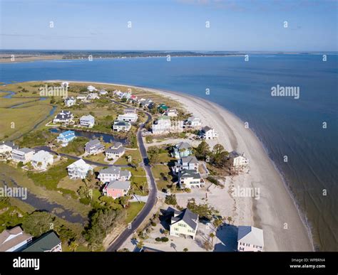 Aerial View Of Harbor Island And Homes In South Carolina Usa Stock