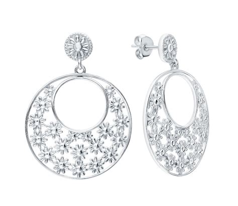 Серебряные серьги SUNLIGHT S11558-C9W-01: белое серебро 925 пробы ...