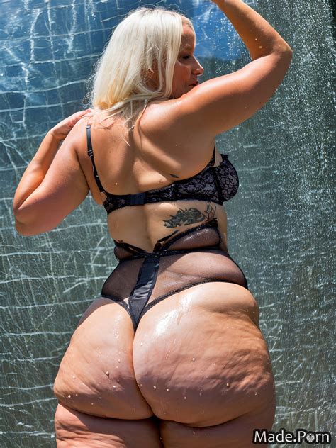 Porn Image Of White Hair Nude Slutty Woman Big Ass Oiled Body Bbw Created By AI