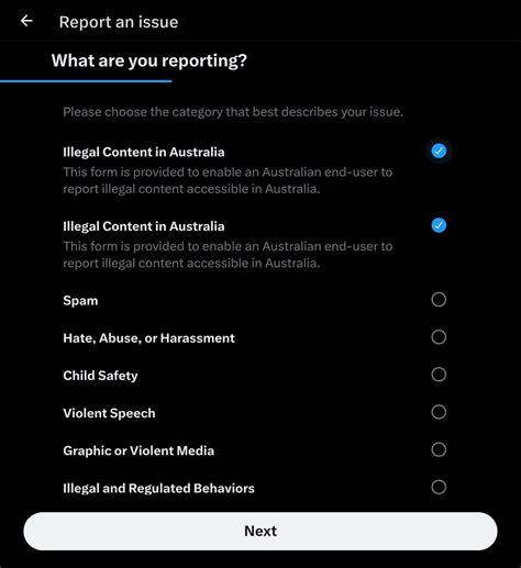 reporting  post  reply  illegal content  australia