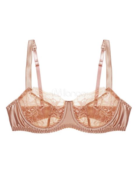 Nude Lace Bra Lace Push Up Sexy Lingerie Milanoo