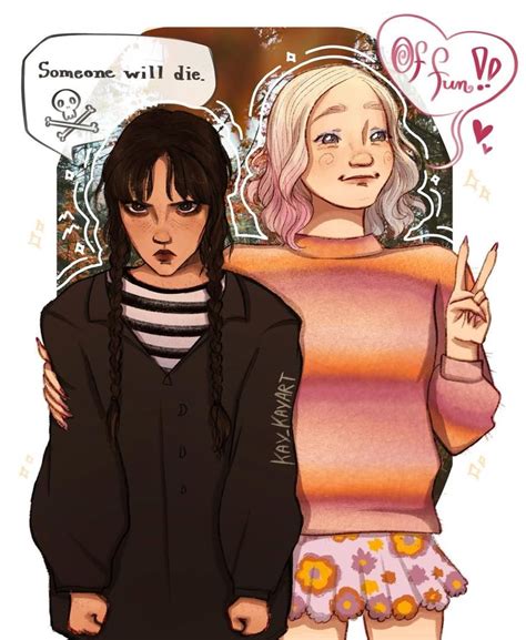 Wednesday And Enid Enid Wensday Lesbian Art