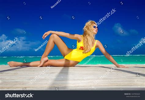 Beautiful Sexy Blonde Model Girl Bikini Stock Photo Shutterstock