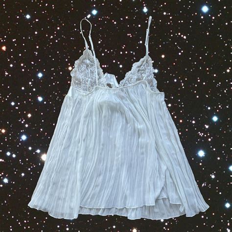 Victoria S Secret White Lace Sheer Babydoll Lingerie Depop