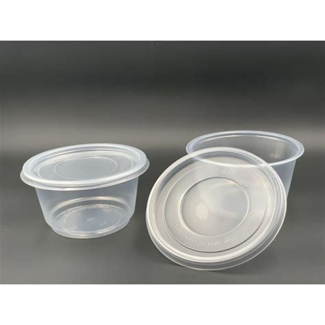 EC 16oz Round Container With Lid 50sets C 16 Oz 450ml Disposable