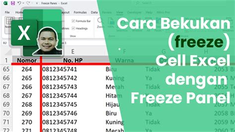 Cara Freeze Panel Excel Membekukan Baris Maupun Kolom Di Excel