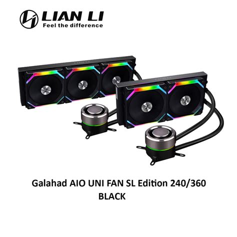 LIAN LI Galahad 240 / 360 Uni Fan SL Edition AIO Liquid Cooler - Black ...