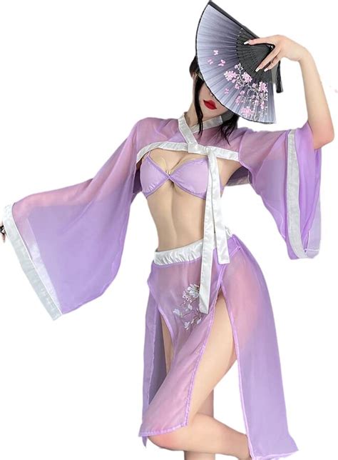 Sinroyee Women S Sexy Asian Roleplay Suit Cosplay Hanfu Cheongsam Dress Anime Lingerie Costumes