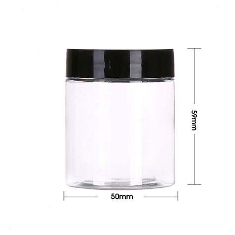 80ml 2 7oz 80g Empty Clear Pet Plastic Storage Jars Manufacturer 80ml