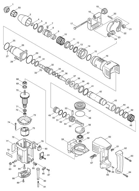 Makita HM1202C Sds-max Demolition Hammer Spare Parts - Part Shop Direct
