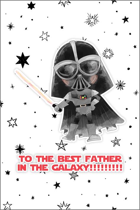 Free Printable Star Wars Father's Day Cards - The Cottage Market