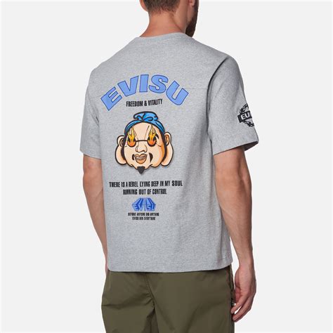 Мужская футболка Evisu Godhead & Evisu Print Embroidered Pocket ...