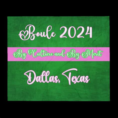 Boule Blanket Dallas Texas 2024 Aka Pink And Green Sorority Ts