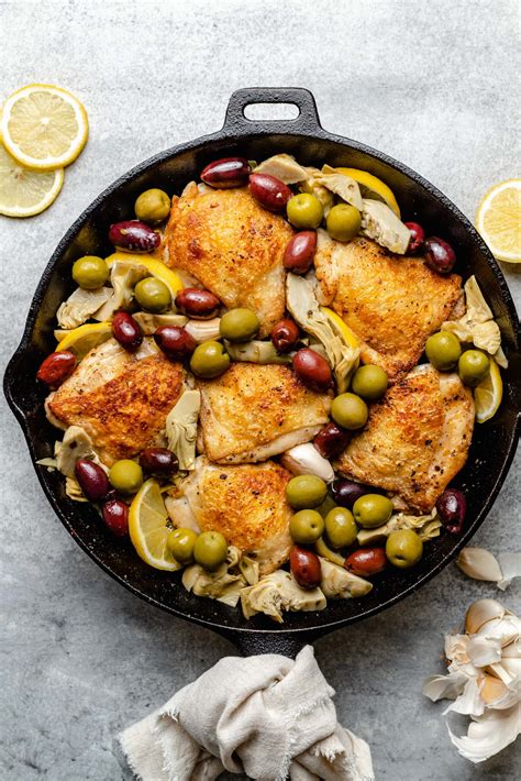 One Pan Greek Chicken With Artichokes And Olives All The Healthy Things