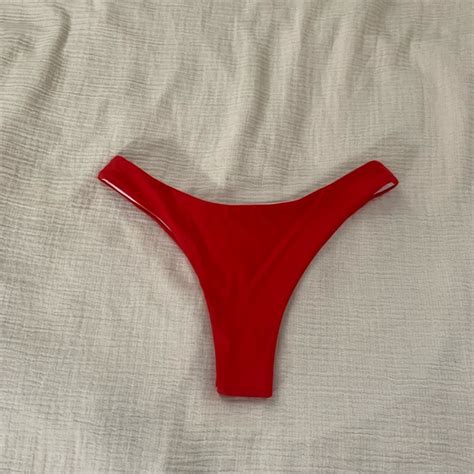 Swim Red Bikini Bottoms Poshmark