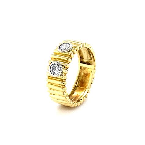 Ring Bicolor Mit Brillanten Ha