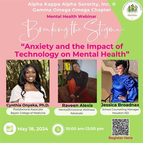 Mental Health Webinar Breaking The Stigma Alpha Kappa Alpha