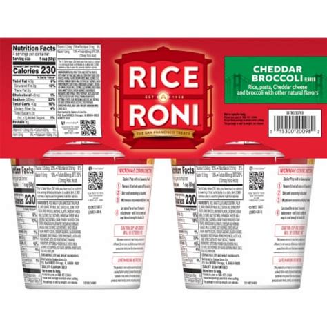 Rice A Roni® Cheddar Broccoli Flavor Rice Cups 4 Ct 211 Oz Frys