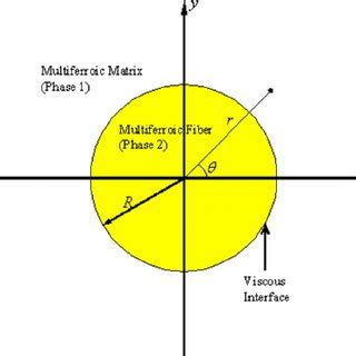 Color Online A Multiferroic Circular Cylindrical Fiber Of Radius R