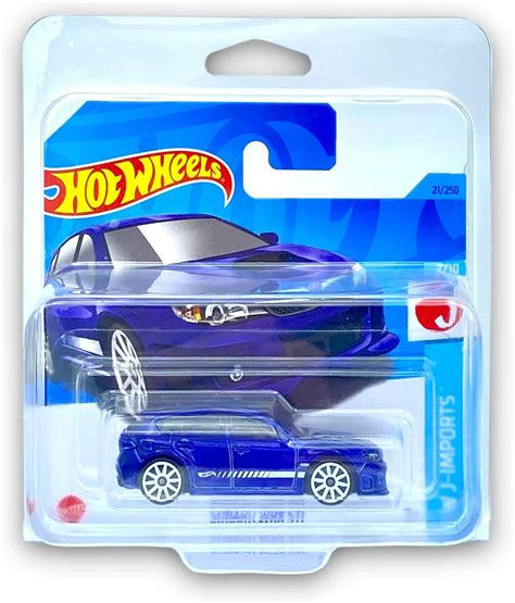 Hot Wheels Subaru Wrx Sti Blue Hw J Imports Short Card Comes In A Klas
