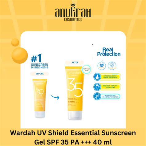 Jual Wardah Uv Shield Essential Sunscreen Gel Spf Pa Ml