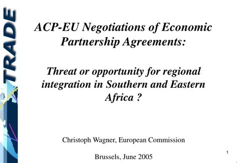 Ppt Acp Eu Negotiations Of Economic Partnership Agreements