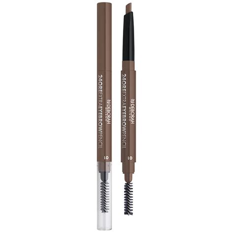 Карандаш для бровей `DEBORAH` 24ORE EXTRA EYEBROW PENCIL стойкий тон 02 ...
