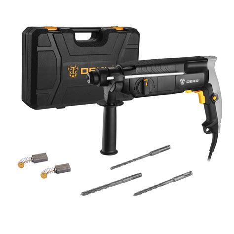 Перфоратор DEKO DKH850W в кейсе с набором из 3 буров SDS+ - купить в ...