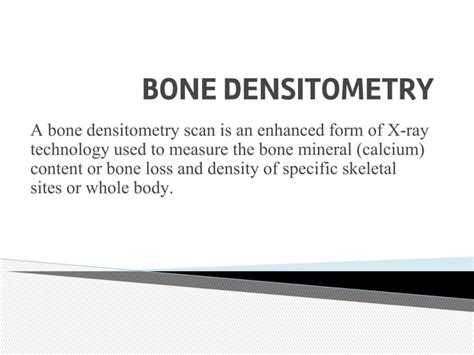 Bone Marrow Density Bmd Ppt