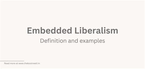 Embedded Liberalism: Definition and examples