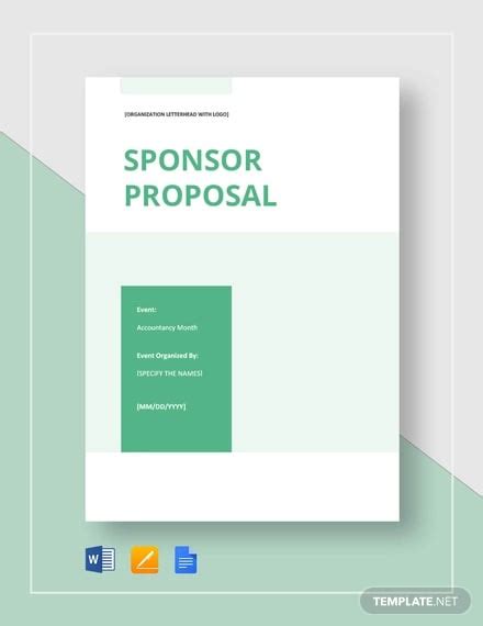 sponsorship proposal template   word excel  format