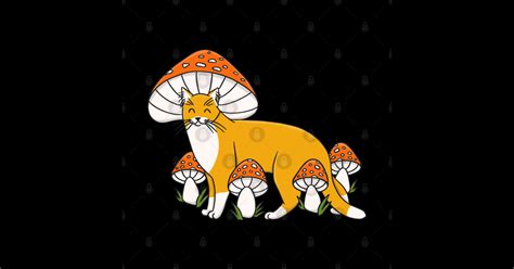 Cute Mushroom Cat Mushroom Cat Sticker Teepublic