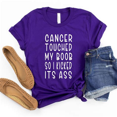 Cancer Touched My Boob Shirt Breast Cancer Warrior Shirt For Women Breast Cancer Awareness